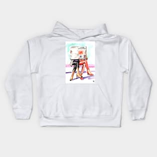 Women reading the newspaper Kids Hoodie